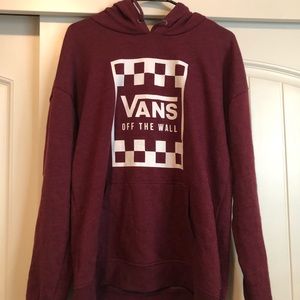 Burgundy Vans Hoodie